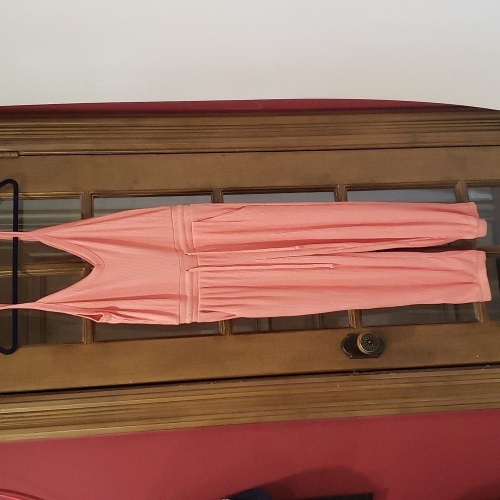 𝅺MARONIE Peach Jumpsuit NWOT